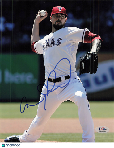 Anthony Ranaudo Texas Rangers Signed 8x10 Photo PSA