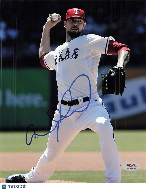 Anthony Ranaudo Texas Rangers Signed 8x10 Photo PSA