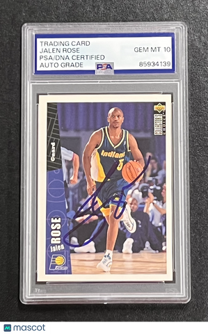 1996-97 Upper Deck Collector's Choice Basketball #258 Jalen Rose Signed Card Aut