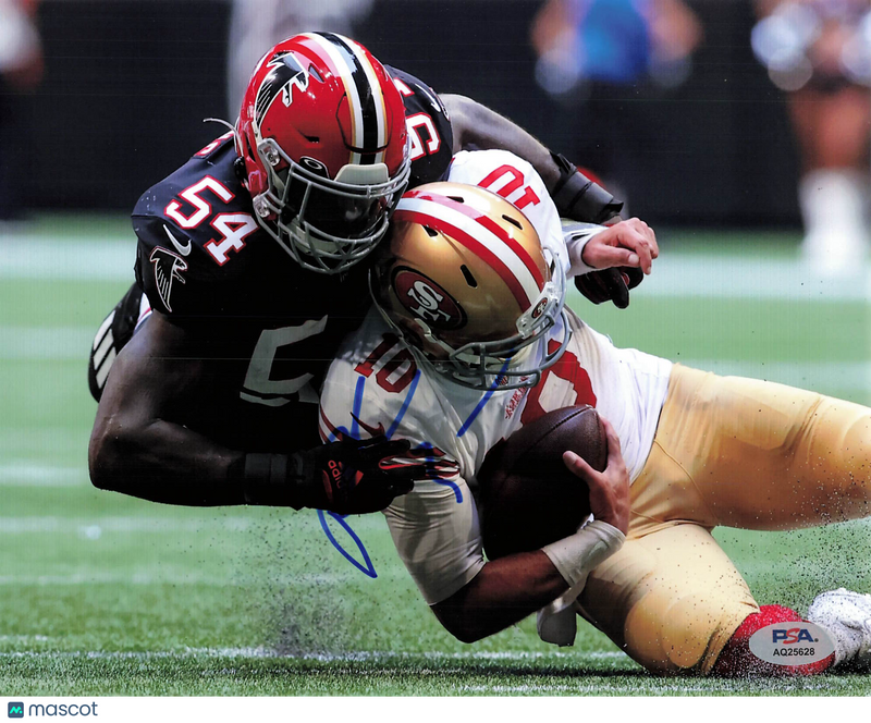 Rashaan Evans Signed Atlanta Falcons Football 8x10 Photo PSA Autographed