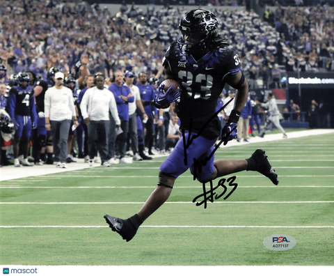 Kendre Miller Signed TCU Horned Frogs Football 8x10 Photo PSA Autographed