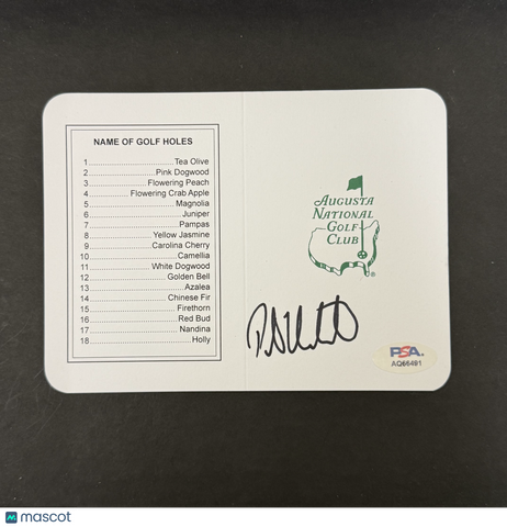 Peter Uihlein Signed Masters Golf Scorecards Photo PSA Autographed
