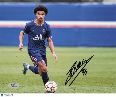 Warren Zaïre-Emery Signed 8x10 Photo PSA Soccer PSG