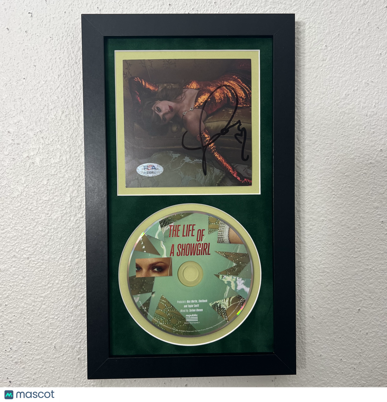 Taylor Swift Signed CD Cover Framed PSA/DNA Autographed The Life of a Showgirl