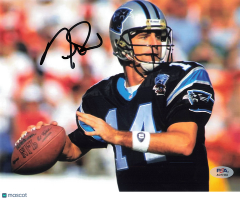 Frank Reich Signed Carolina Panthers Football 8x10 Photo PSA Autographed