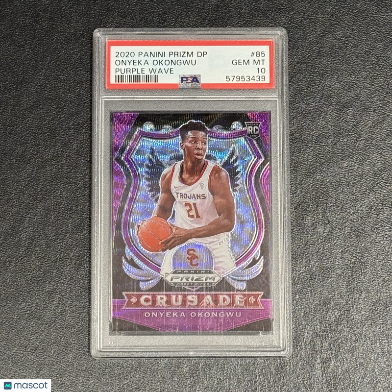 2020 Panini Prizm Draft Picks Purple Wave #85 Onyeka Okongwu PSA 10 Slabbed USC