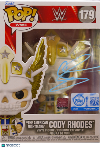 Cody Rhodes Signed Funko Pop #179 JSA The American Nightmare