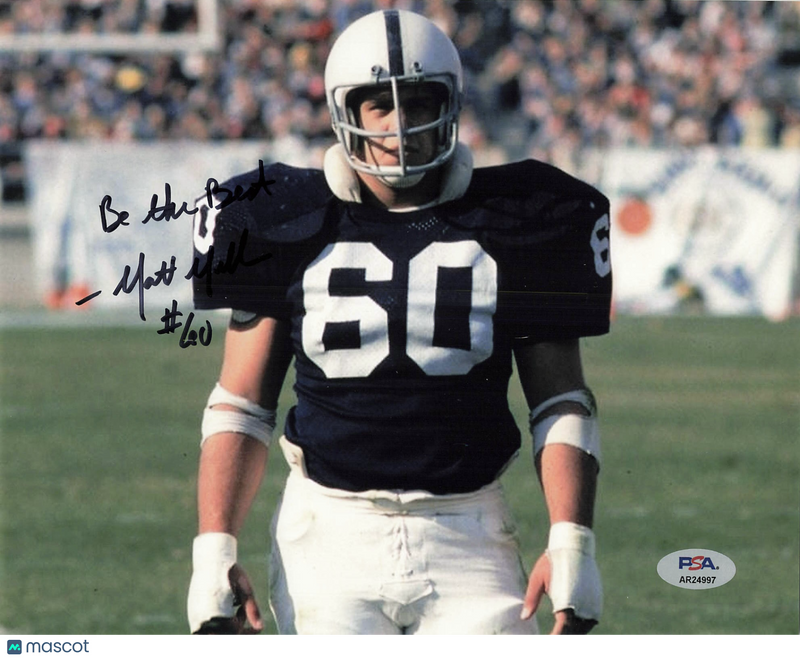 Matt Millen Signed Penn State Nittany Lions Football 8x10 Photo PSA Autographed