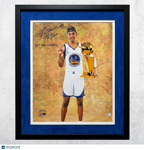 Patrick McCaw Golden State Warriors Signed 16x20 Custom Framed Photo PSA