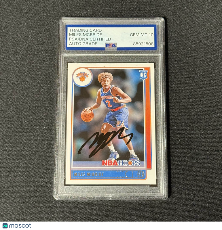 2021-22 Panini NBA Hoops #232 Miles McBride Signed Card Auto 10 PSA Slabbed Knicks