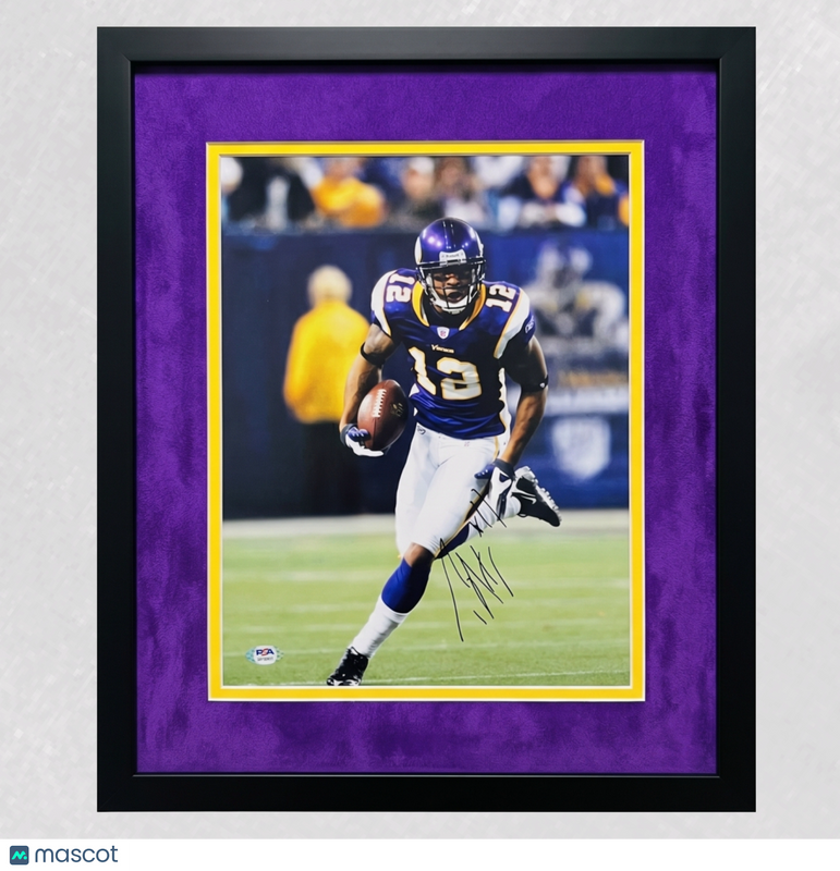 Percy Harvin Signed Minnesota Vikings 11x14 Custom Framed Photo PSA Autographed