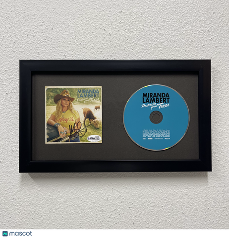 Miranda Lambert Signed CD Insert Postcards from Texas Framed Display JSA