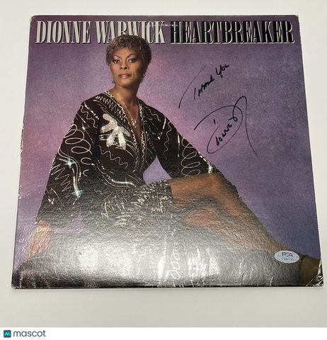 Dionne Warwick Signed Heartbreaker Vinyl Album PSA Autographed
