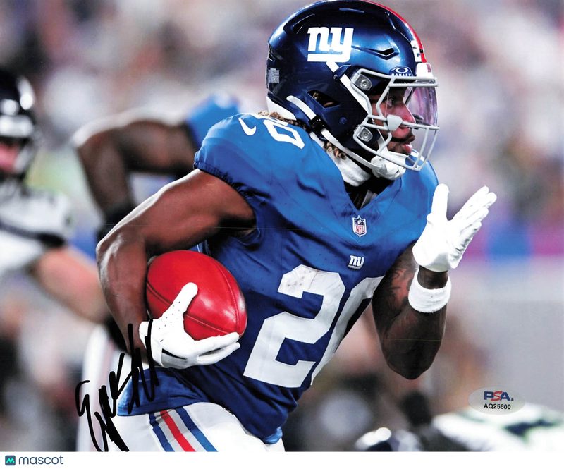 Eric Gray Signed New York Giants Football 8x10 Photo PSA Autographed