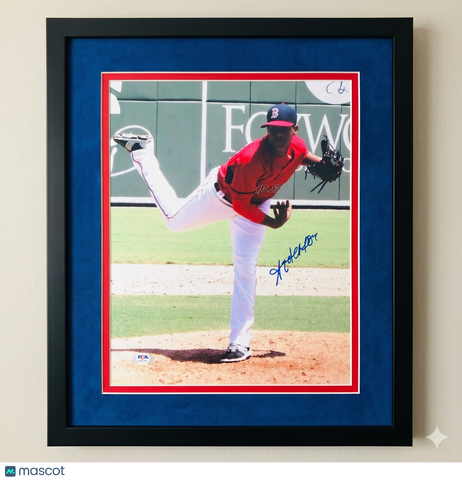 Anderson Espinoza Boston Red Sox Signed 11x14 Custom Framed Photo PSA