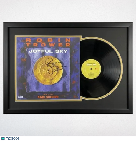 Robin Trower Signed Joyful Sky Custom Framed Vinyl PSA Album Autographed
