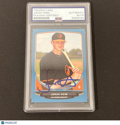2013 Topps #BDPP50 Jonah Heim Signed Card PSA Autographed