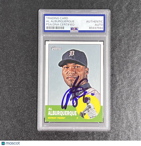 2012 Topps Heritage#406 Al Alburquerque Signed Card Auto PSA Slabbed Tigers