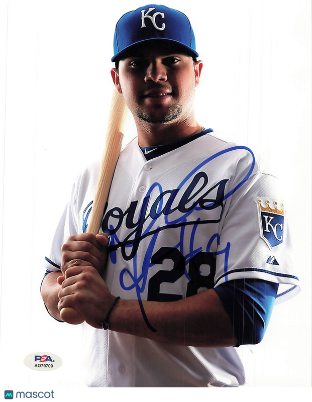 Manny Pina Kansas City Royals Signed 8x10 Photo PSA