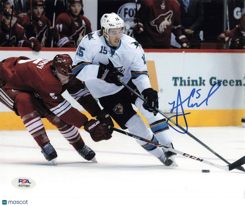 James Sheppard Signed 8x10 Photo PSA San Jose Sharks Hockey