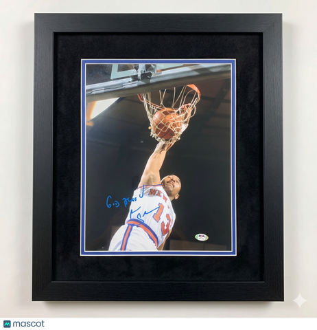 Mark Jackson New York Knicks Signed Basketball 11x14 Custom Framed Photo PSA