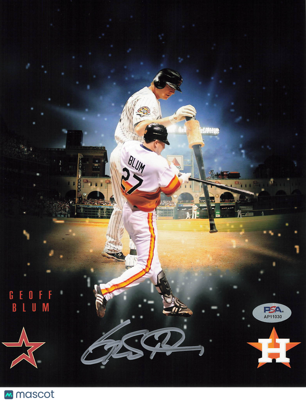 Geoff Blum Houston Astros Signed 8x10 Photo PSA
