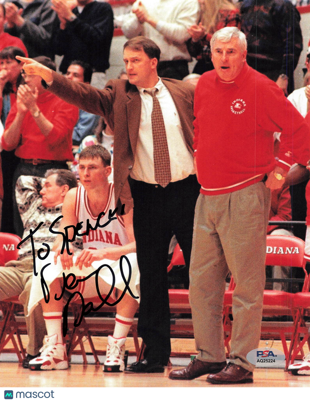 Dan Dakich Indiana Hoosiers Signed Basketball 8x10 Photo PSA