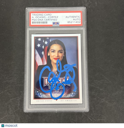 2020 Decision Alexandria Ocasio-Cortez #378 Signed Card PSA Autographed