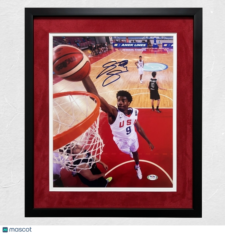 Josh Jackson Team USA Signed Basketball 11x14 Custom Framed Photo PSA