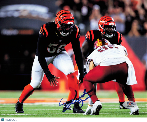 Joseph Ossai Signed Cincinnati Bengals Football 8x10 Photo PSA Autographed