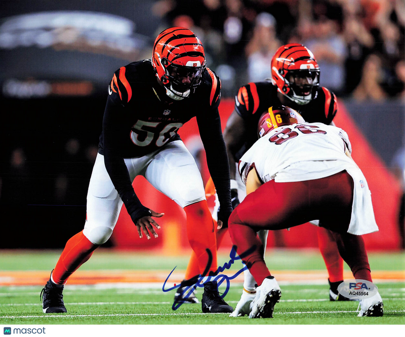 Joseph Ossai Signed Cincinnati Bengals Football 8x10 Photo PSA Autographed