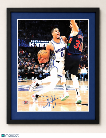 Tyrese Haliburton Sacramento Kings Signed 8x10 Custom Framed Photo PSA Auth