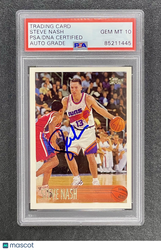 1996–97 Topps Basketball #182 Steve Nash Signed Card Auto PSA Slabbed Suns
