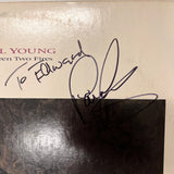 Paul Young  Signed Between Two Fires Customed Framed Vinyl PSA Album Auth