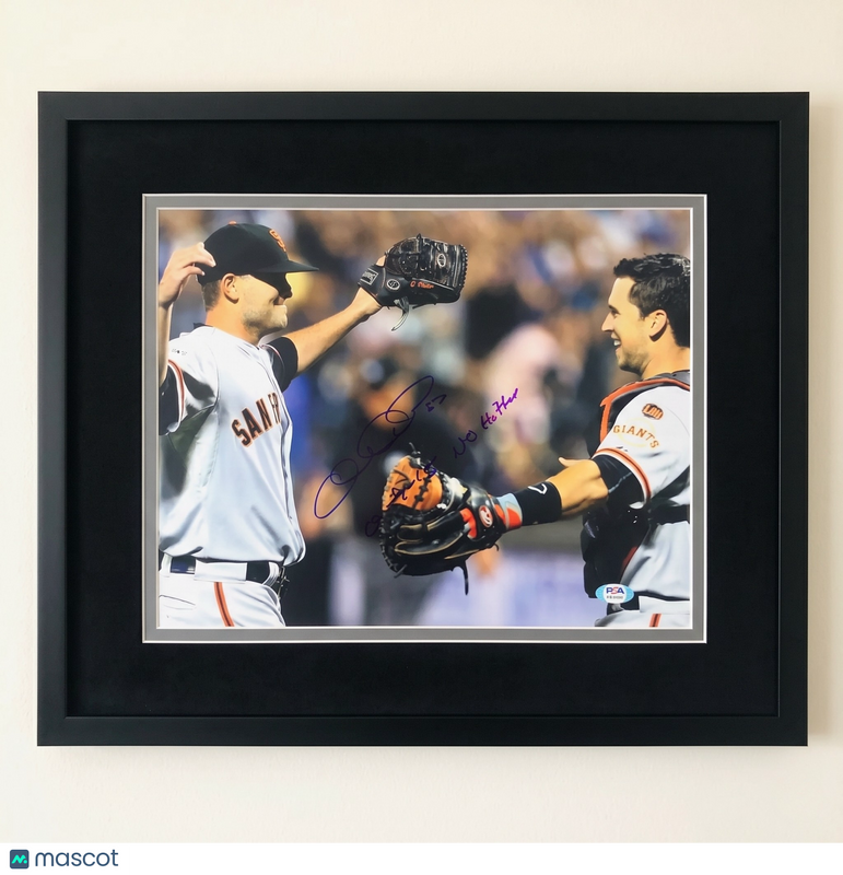 Chris Heston San Francisco Giants Signed 11x14 Custom Framed Photo PSA