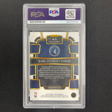 Karl-Anthony Towns 2023-24 Panini Select Basketball#5 Signed Card PSA Auto
