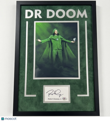 Robert Downey Jr. Doctor Doom Signed Custom Framed Cut PSA Autographed