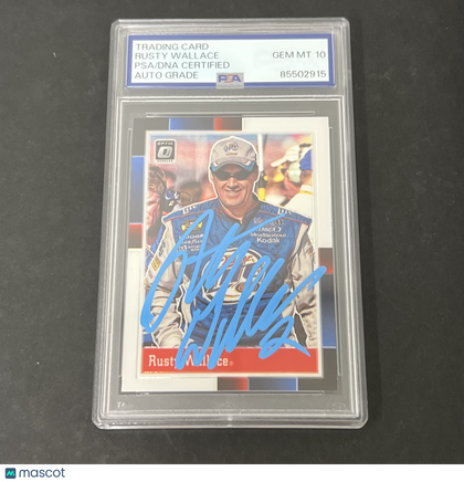 2021 Panini Donruss Optic Racing #72 Rusty Wallace signed card PSA Auto 10