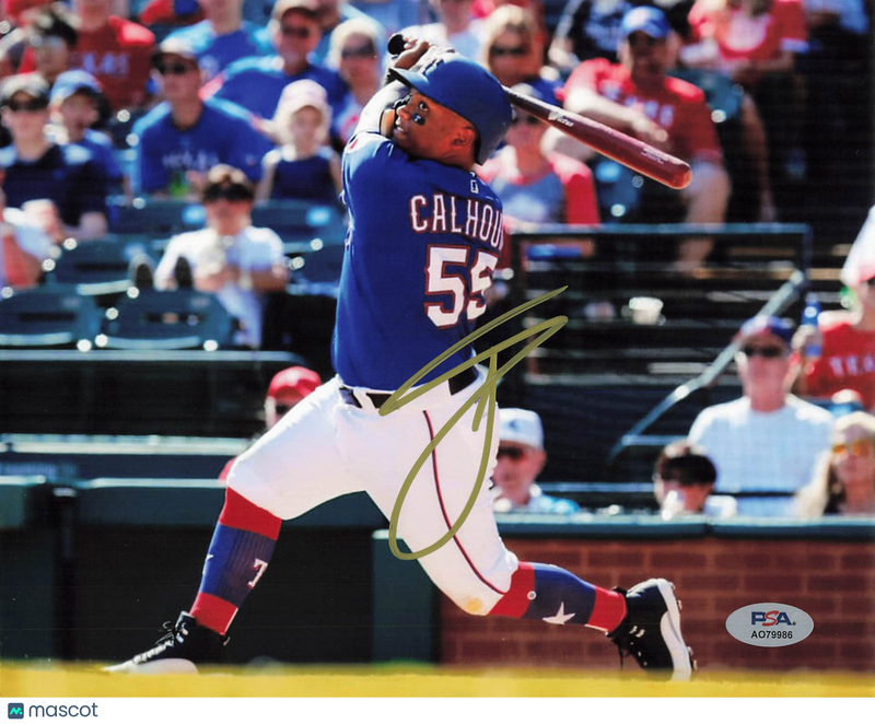 Willie Calhoun Texas Rangers Signed 8x10 Photo PSA