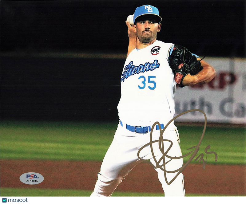 Dillon Maples Myrtle Beach Pelicans Signed 8x10 Photo PSA