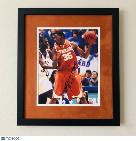 Kevin Durant Texas Longhorns Signed Basketball 11x14 Custom Framed Photo PSA