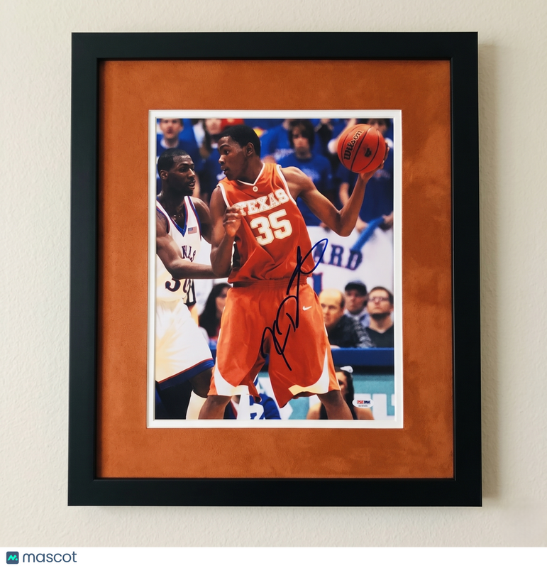 Kevin Durant Texas Longhorns Signed Basketball 11x14 Custom Framed Photo PSA