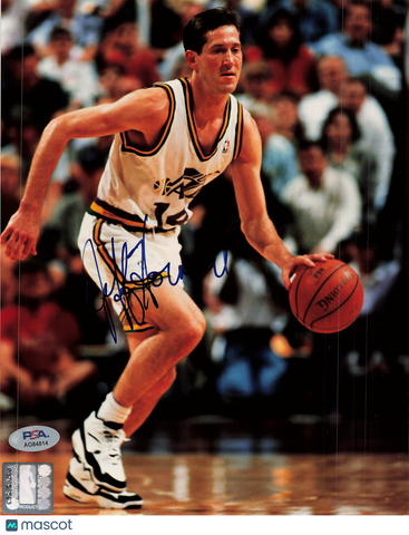 Jeff Hornacek Signed 8x10 Photo PSA Utah Jazz