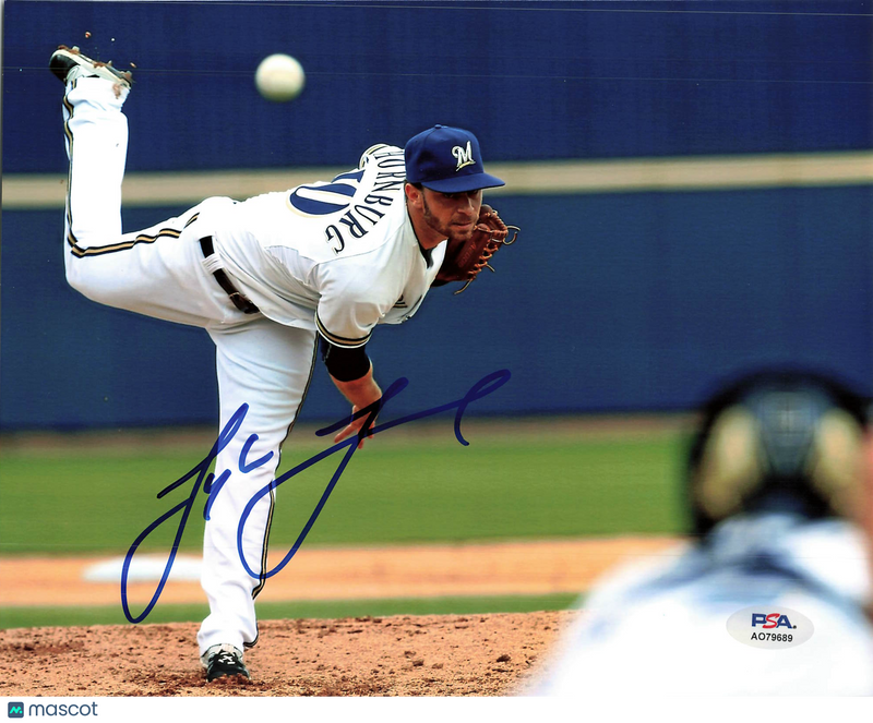 Tyler Thornburg Milwaukee Brewers Signed 8x10 Photo PSA