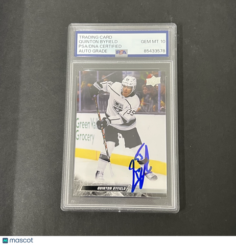 2022-2023 Upper Deck Series #337 Quinton Byfield signed card PSA Auto 10
