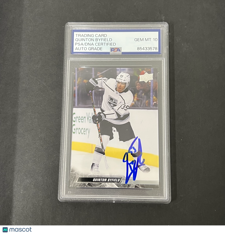 2022-2023 Upper Deck Series #337 Quinton Byfield signed card PSA Auto 10