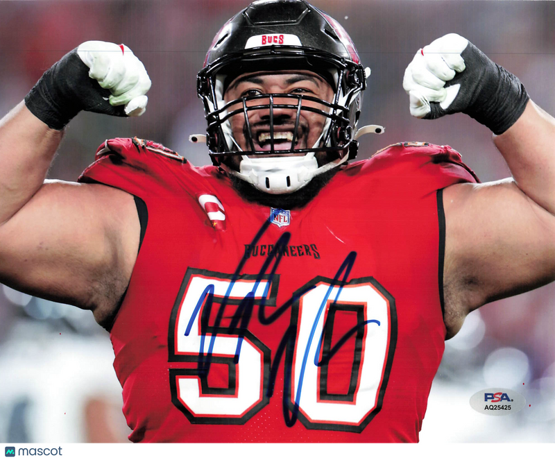 Vita Vea Signed Tampa Bay Buccaneers Football 8x10 Photo PSA Autographed