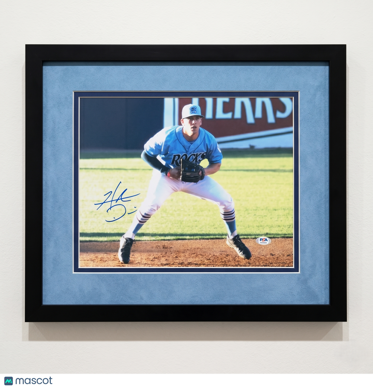 Hunter Dozier Kansas City Royals Signed 11x14 Custom Framed Photo PSA