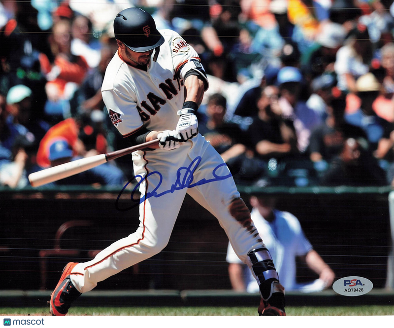 Chase d'Arnaud San Francisco Giants Signed 8x10 Photo PSA