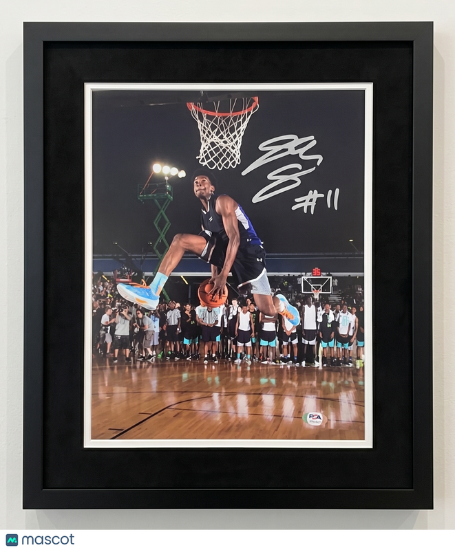 Josh Jackson Memphis Grizzlies Signed Basketball 11x14 Custom Framed Photo PSA